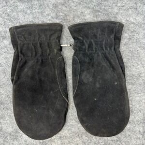 Vintage Boss Blue Ribbon Suede Leather Mittens Mens Medium‎ Black Work Gloves